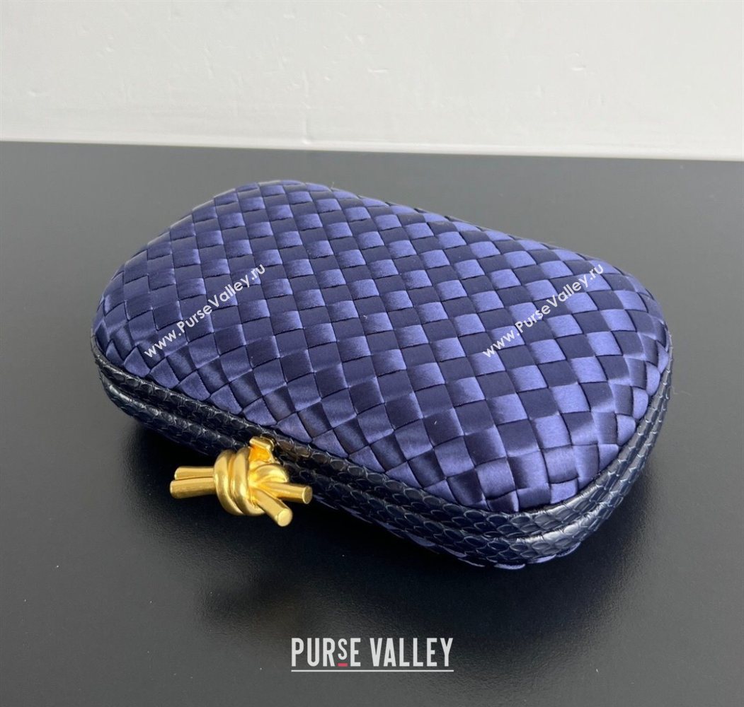 Bottega Veneta Classic Knot Clutch in Intreccio Satin Purple 2025 BV062501 (YX-250625014)