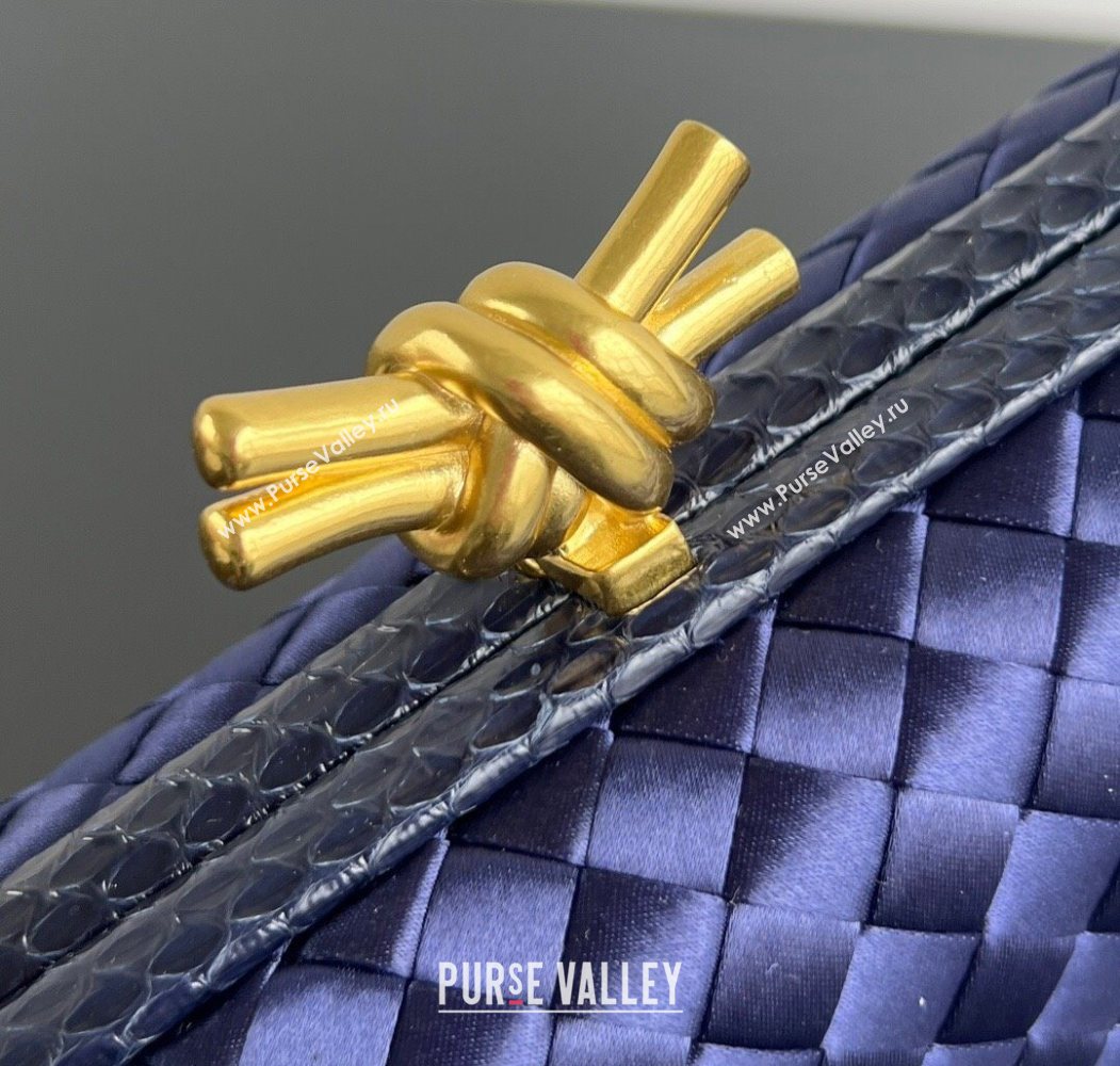 Bottega Veneta Classic Knot Clutch in Intreccio Satin Purple 2025 BV062501 (YX-250625014)