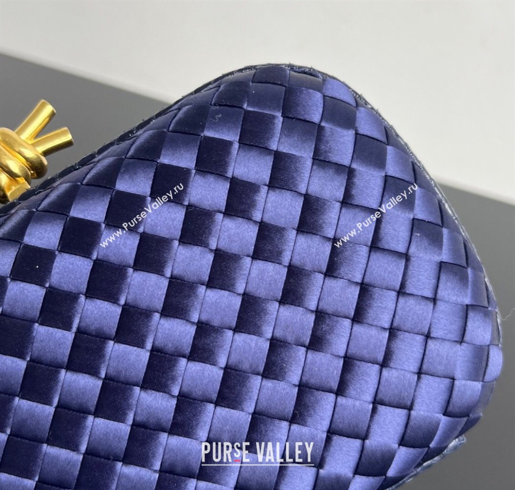 Bottega Veneta Classic Knot Clutch in Intreccio Satin Purple 2025 BV062501 (YX-250625014)