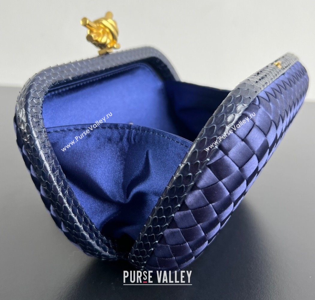 Bottega Veneta Classic Knot Clutch in Intreccio Satin Purple 2025 BV062501 (YX-250625014)
