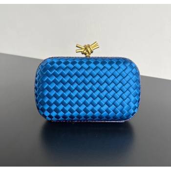 Bottega Veneta Classic Knot Clutch in Intreccio Satin Blue 16 2025 BV062501 (YX-250625016)