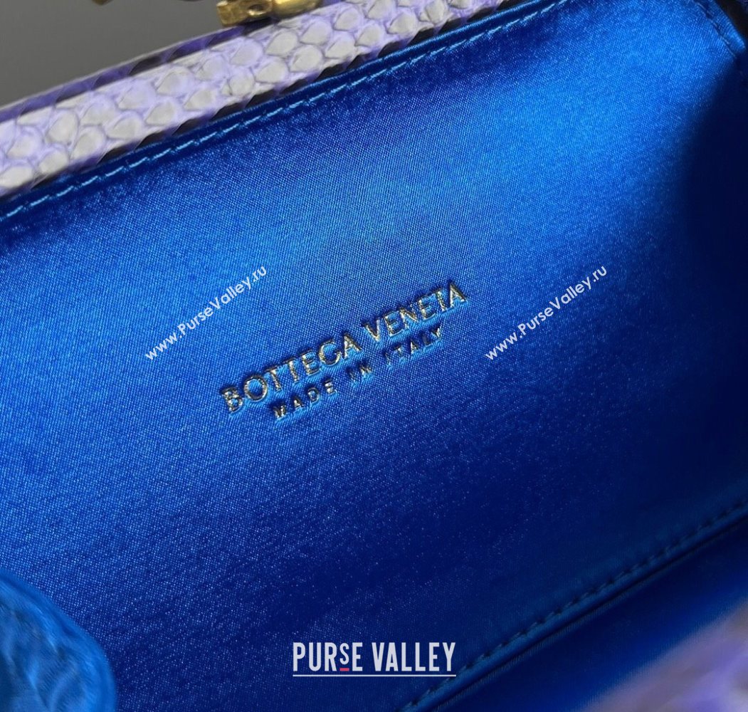 Bottega Veneta Classic Knot Clutch in Intreccio Satin Blue 16 2025 BV062501 (YX-250625016)