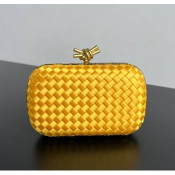 Bottega Veneta Classic Knot Clutch in Intreccio Satin Yellow 17 2025 BV062501 (YX-250625017)