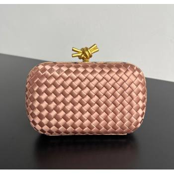 Bottega Veneta Classic Knot Clutch in Intreccio Satin Pink 03 2025 BV062501 (YX-250625003)