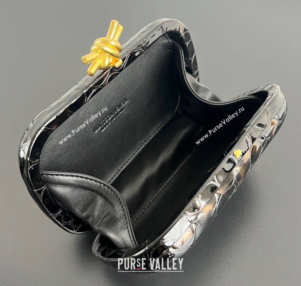 Bottega Veneta Classic Knot Clutch in Crocodile Embossed Leather Brown 2025 BV062501 (YX-250625025)