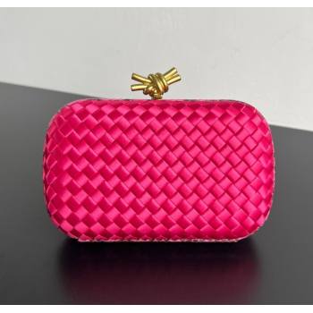 Bottega Veneta Classic Knot Clutch in Intreccio Satin Dark Pink 2025 BV062501 (YX-250625009)