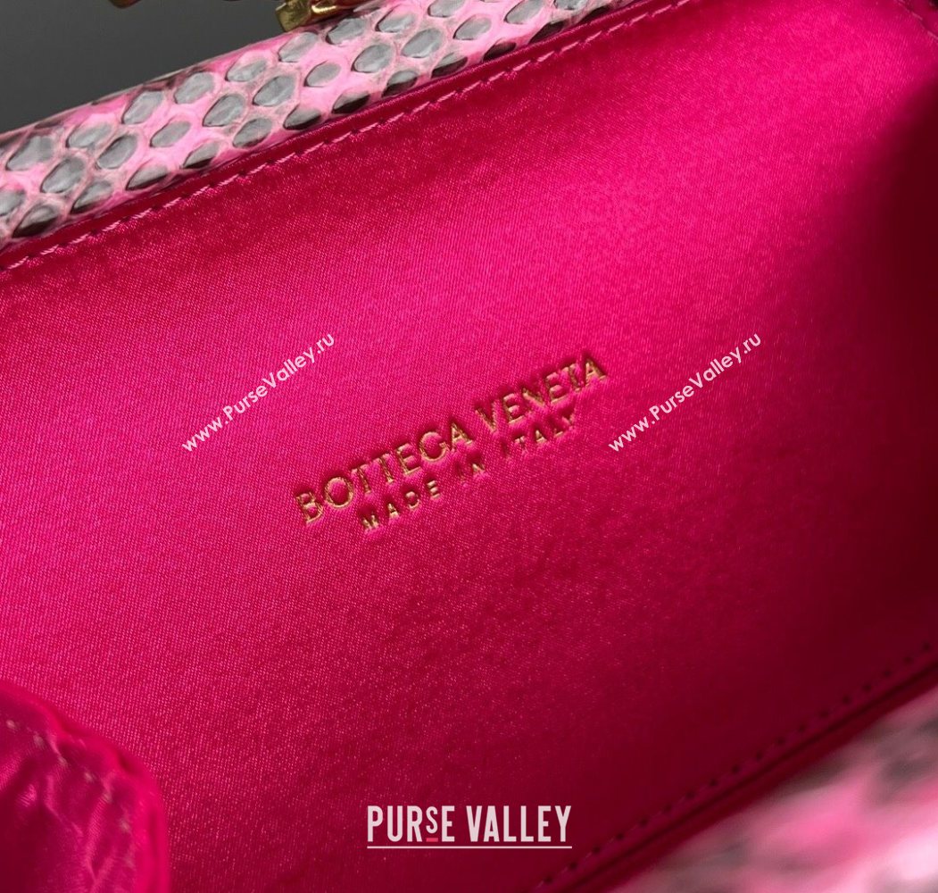 Bottega Veneta Classic Knot Clutch in Intreccio Satin Dark Pink 2025 BV062501 (YX-250625009)