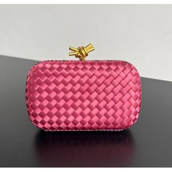 Bottega Veneta Classic Knot Clutch in Intreccio Satin Pink 11 2025 BV062501 (YX-250625011)