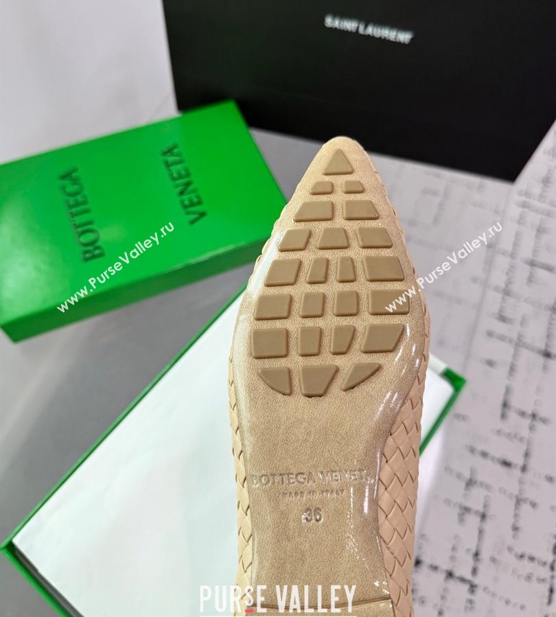 Bottega Veneta Sofia Ballerinas Flat in Padded Intreccio Leather Beige 2025 827698 (MD-250709060)