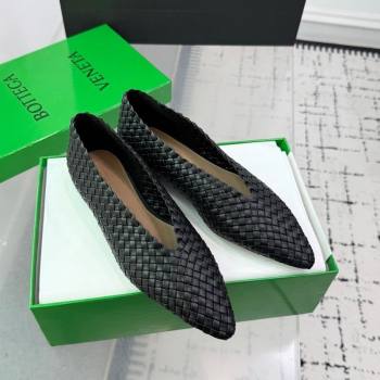 Bottega Veneta Sofia Ballerinas Flat in Padded Intreccio Leather Black 2025 827698 (MD-250709058)