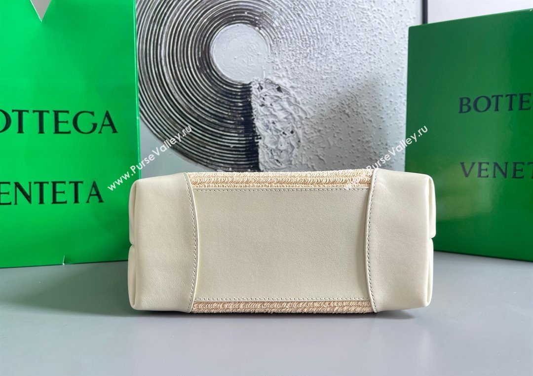 Bottega Veneta Small Andiamo Top Handle Bag in Raffia Straw and Leather Sea Sault 2025 743568 (WT-250731032)