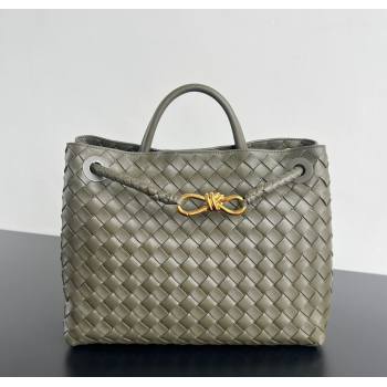 Bottega Veneta Medium Andiamo Top Handle Bag in Intrecciato Leather Cypress Green 2025 (WT-250731001)
