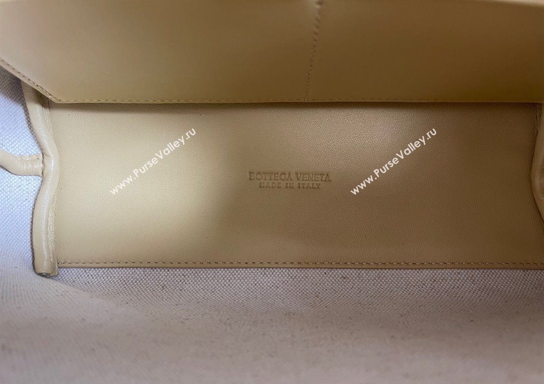 Bottega Veneta Small Andiamo Top Handle Bag in Raffia Straw and Leather Yellow 2025 743568 (WT-250731034)