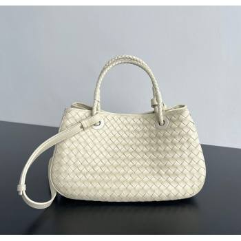 Bottega Veneta Basket Bag in Intrecciato Leather Sea salt 2025 836261 (WT-250801013)