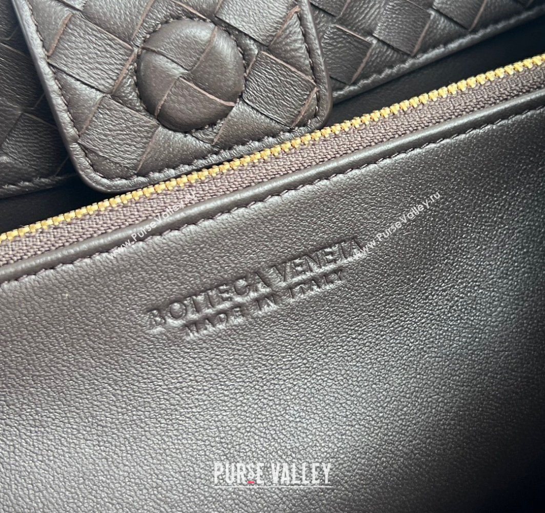 Bottega Veneta Basket Bag in Intrecciato Leather Fondant Brown 2025 836261 (WT-250801015)
