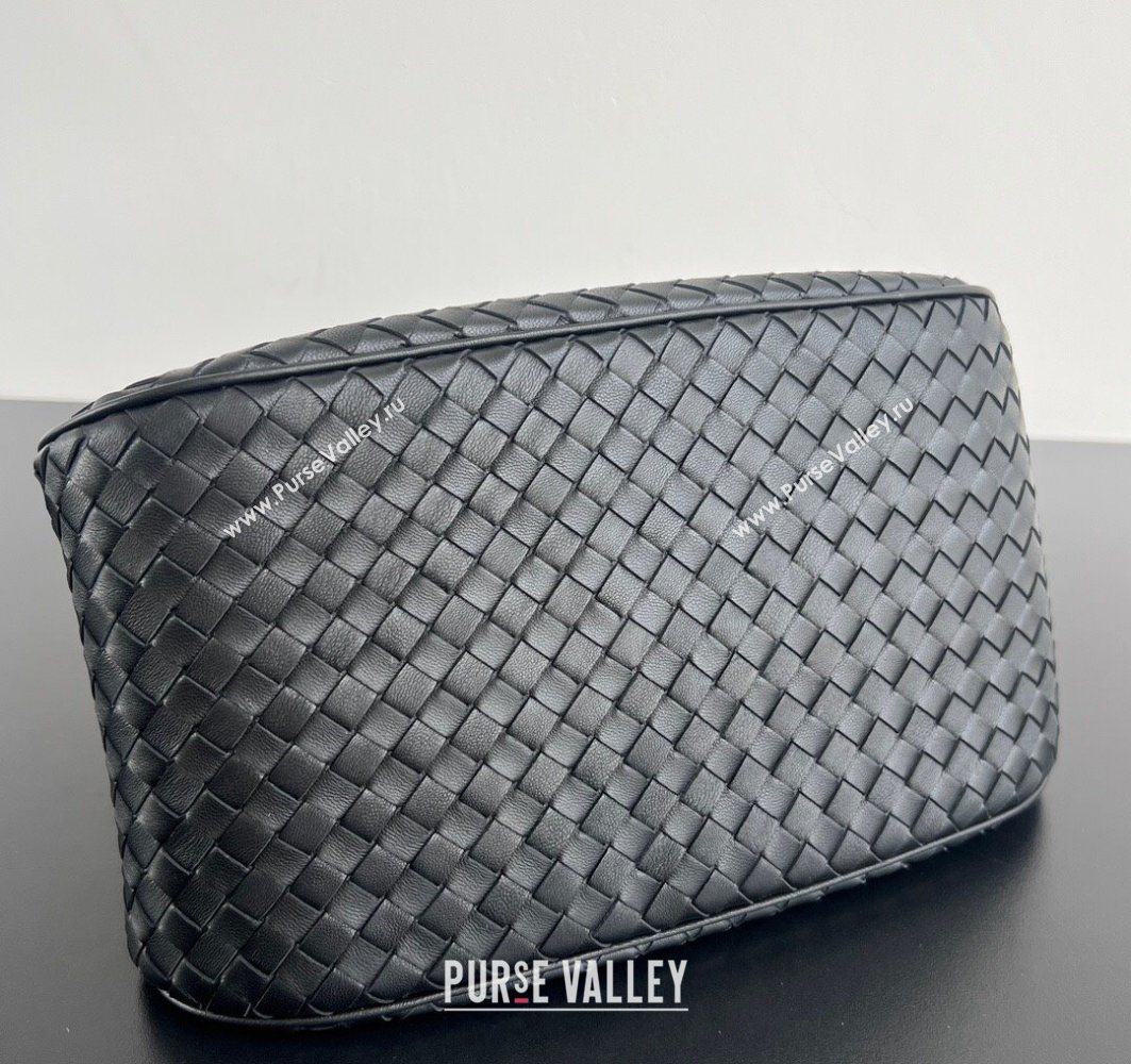 Bottega Veneta Basket Bag in Intrecciato Leather Black 2025 836261 (WT-250801014)