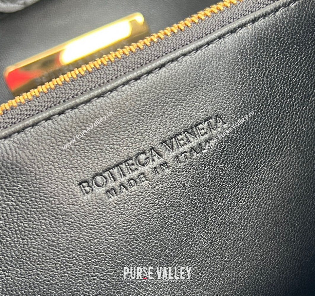 Bottega Veneta Basket Bag in Intrecciato Leather Black 2025 836261 (WT-250801014)