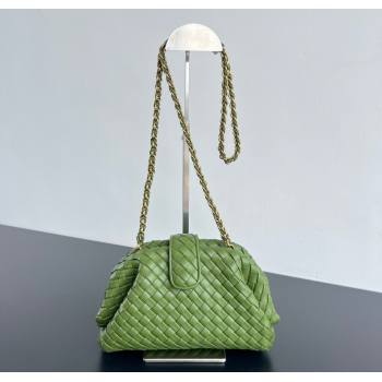 Bottega Veneta Small Lauren 1980 Chain Bag in Padded Intrecciato Leather Matcha Green 2025 804038 (WT-250801017)