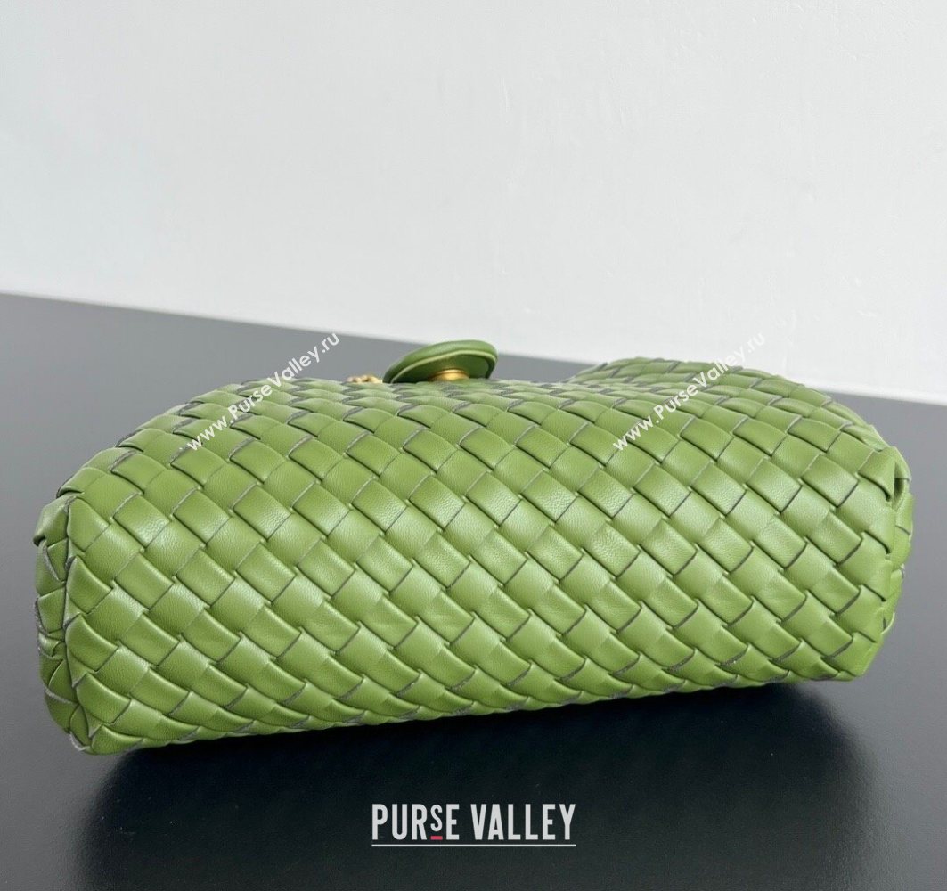 Bottega Veneta Small Lauren 1980 Chain Bag in Padded Intrecciato Leather Matcha Green 2025 804038 (WT-250801017)