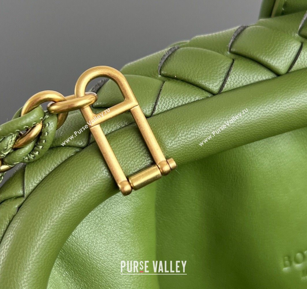 Bottega Veneta Small Lauren 1980 Chain Bag in Padded Intrecciato Leather Matcha Green 2025 804038 (WT-250801017)