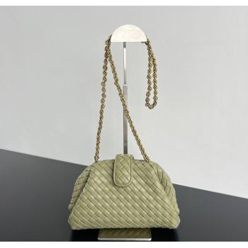 Bottega Veneta Small Lauren 1980 Chain Bag in Padded Intrecciato Leather Travertine Green 2025 804038 (WT-250801019)
