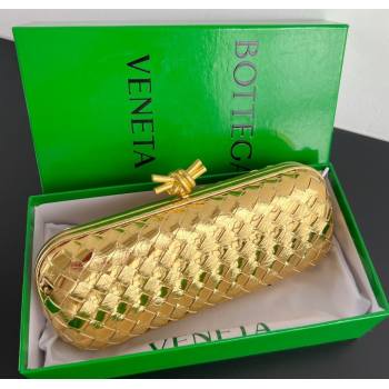Bottega Veneta Knot Long Clutch in Intreccio Leather Gold-Tone 2025 0801 (WT-250801022)