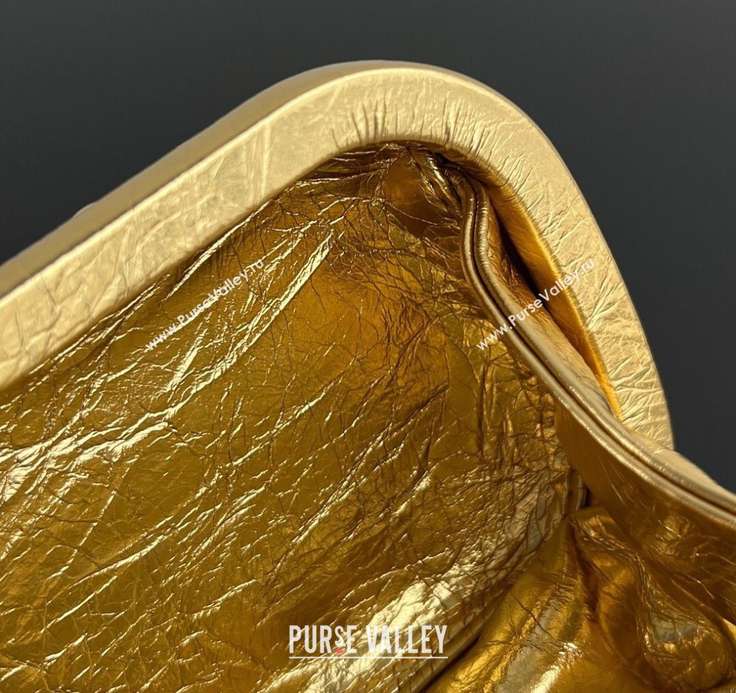 Bottega Veneta Knot Long Clutch in Intreccio Leather Gold-Tone 2025 0801 (WT-250801022)