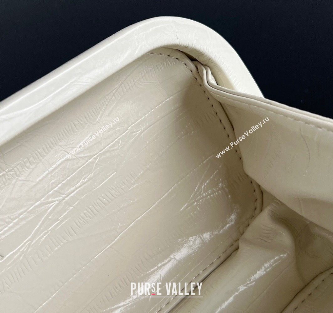 Bottega Veneta Knot Long Clutch in Intreccio Leather Milk White 2025 0801 (WT-250801024)