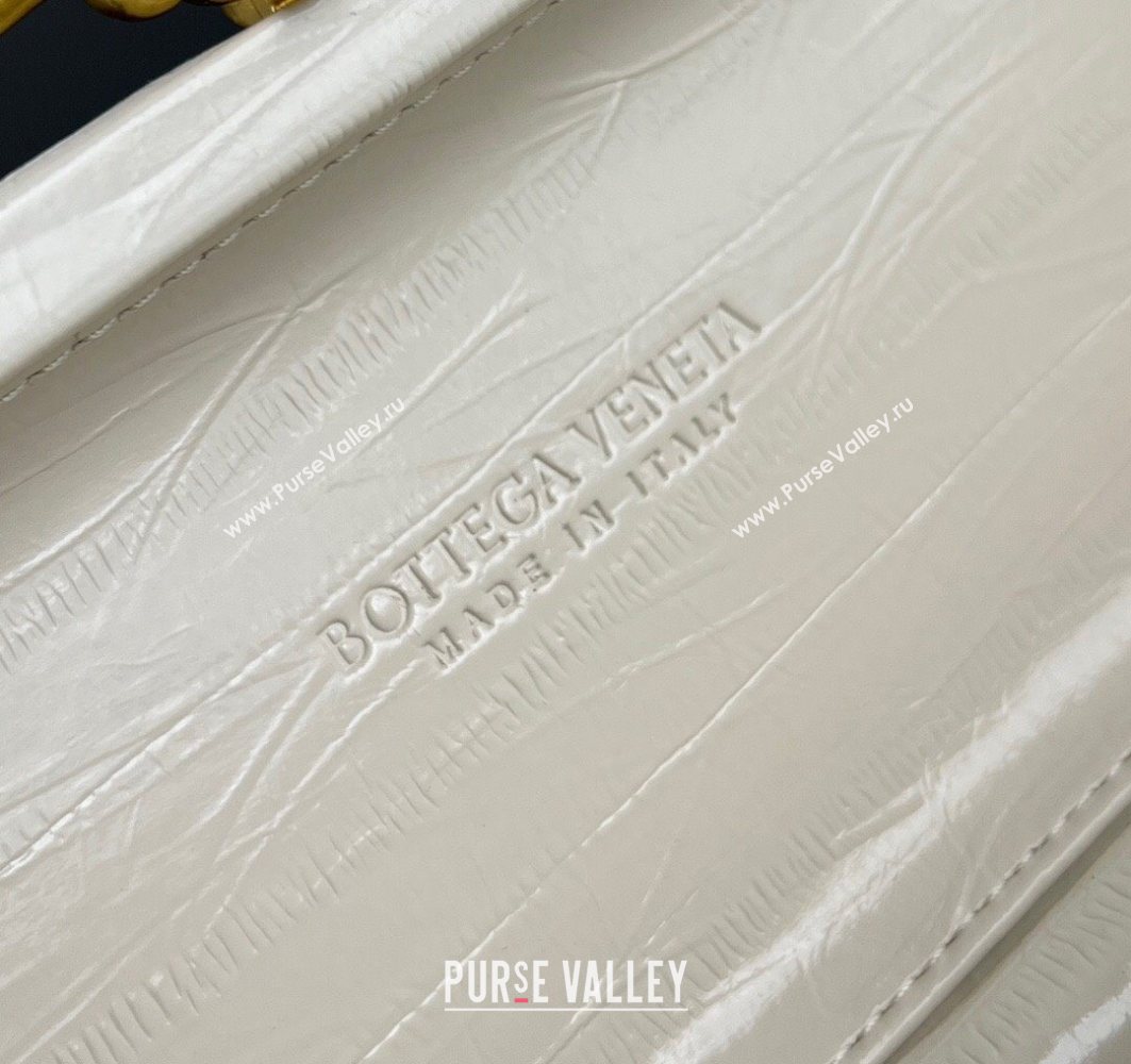 Bottega Veneta Knot Long Clutch in Intreccio Leather Milk White 2025 0801 (WT-250801024)