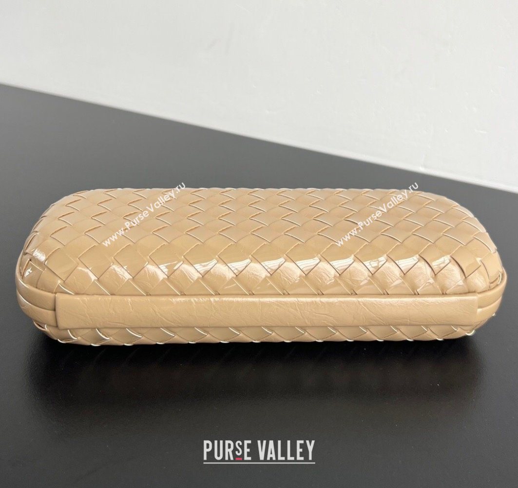 Bottega Veneta Knot Long Clutch in Intreccio Leather Apricot 2025 0801 (WT-250801026)