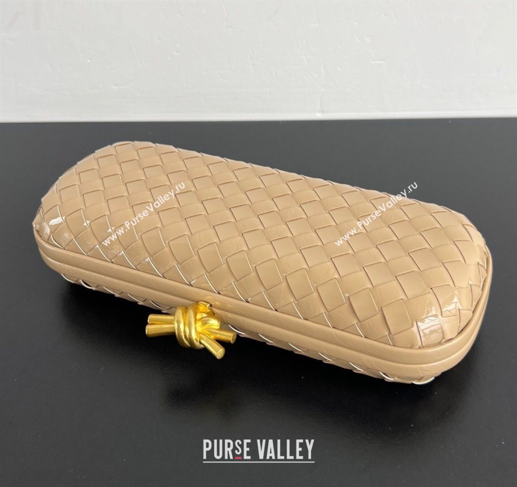 Bottega Veneta Knot Long Clutch in Intreccio Leather Apricot 2025 0801 (WT-250801026)