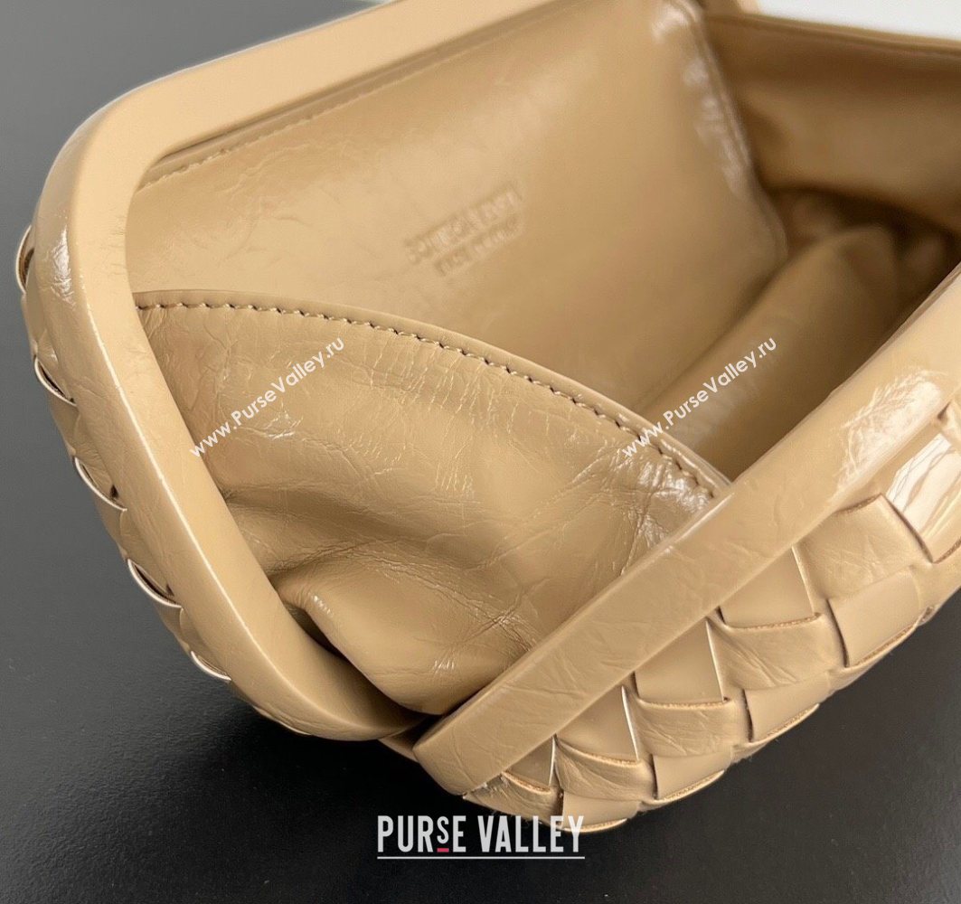 Bottega Veneta Knot Long Clutch in Intreccio Leather Apricot 2025 0801 (WT-250801026)