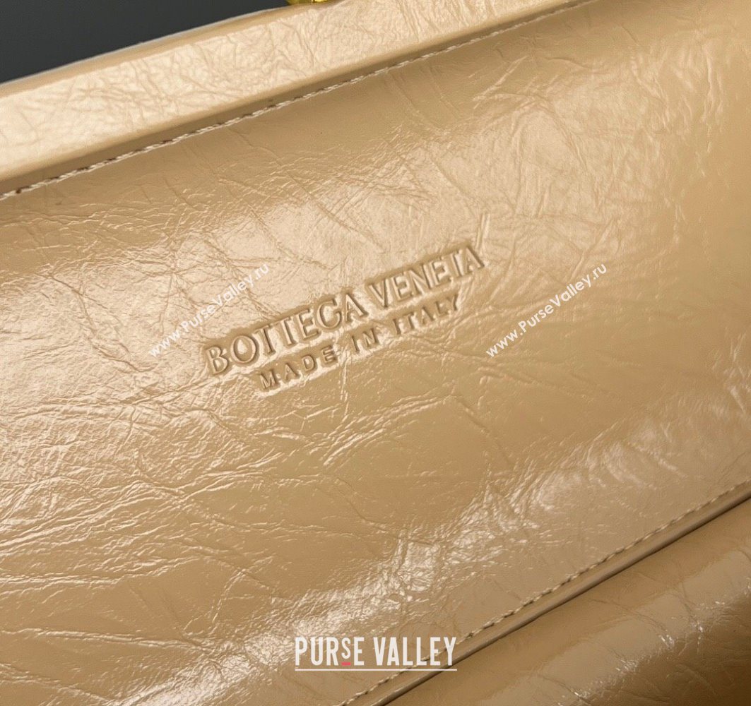 Bottega Veneta Knot Long Clutch in Intreccio Leather Apricot 2025 0801 (WT-250801026)