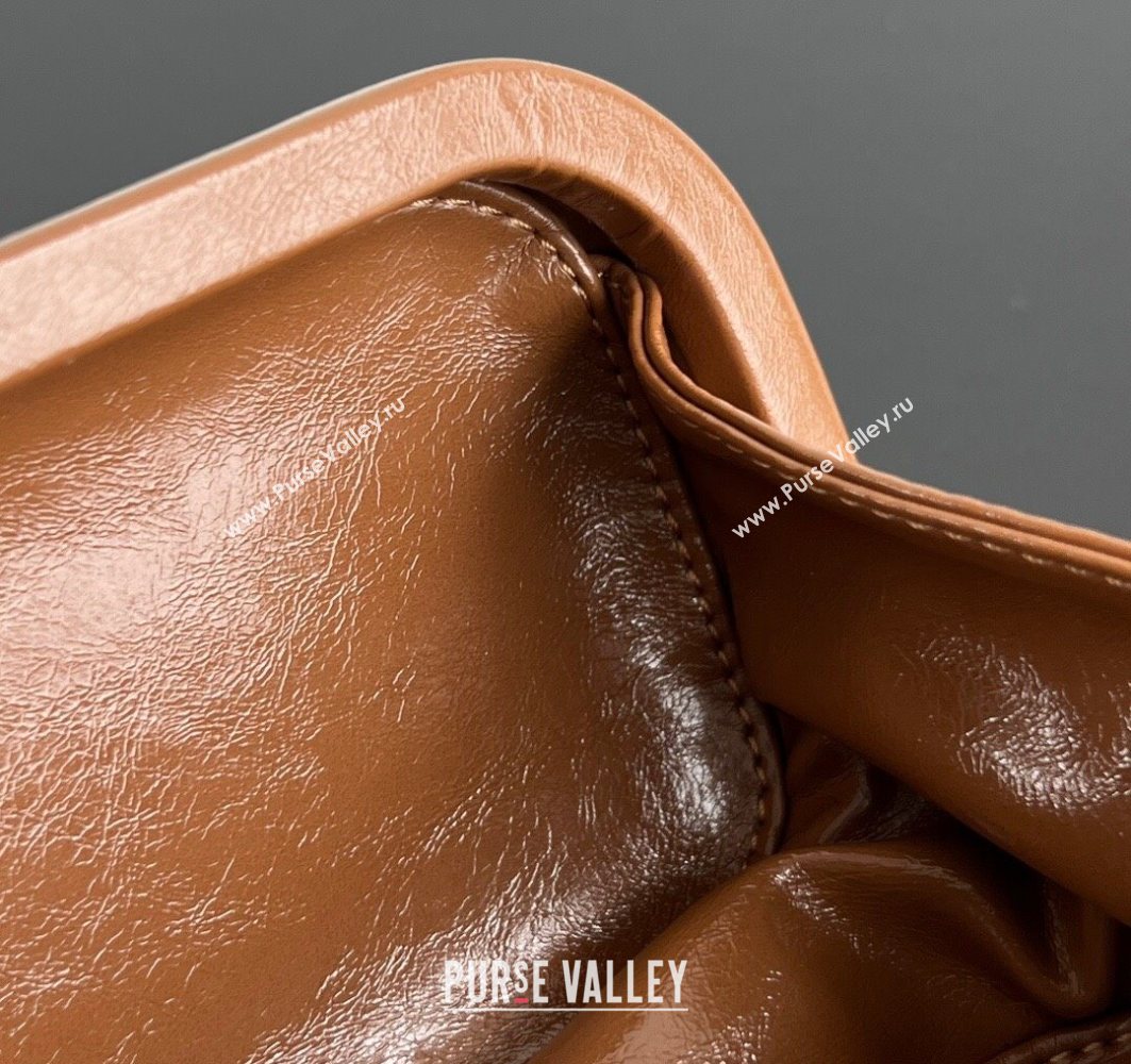 Bottega Veneta Knot Long Clutch in Intreccio Leather Brown 2025 0801 (WT-250801027)