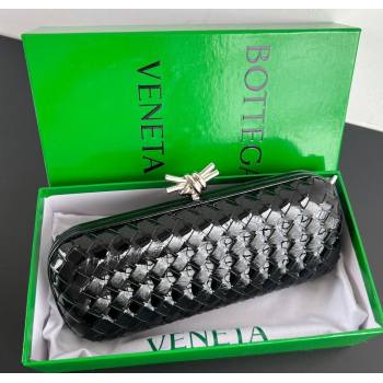 Bottega Veneta Knot Long Clutch in Intreccio Leather Black 2025 0801 (WT-250801028)