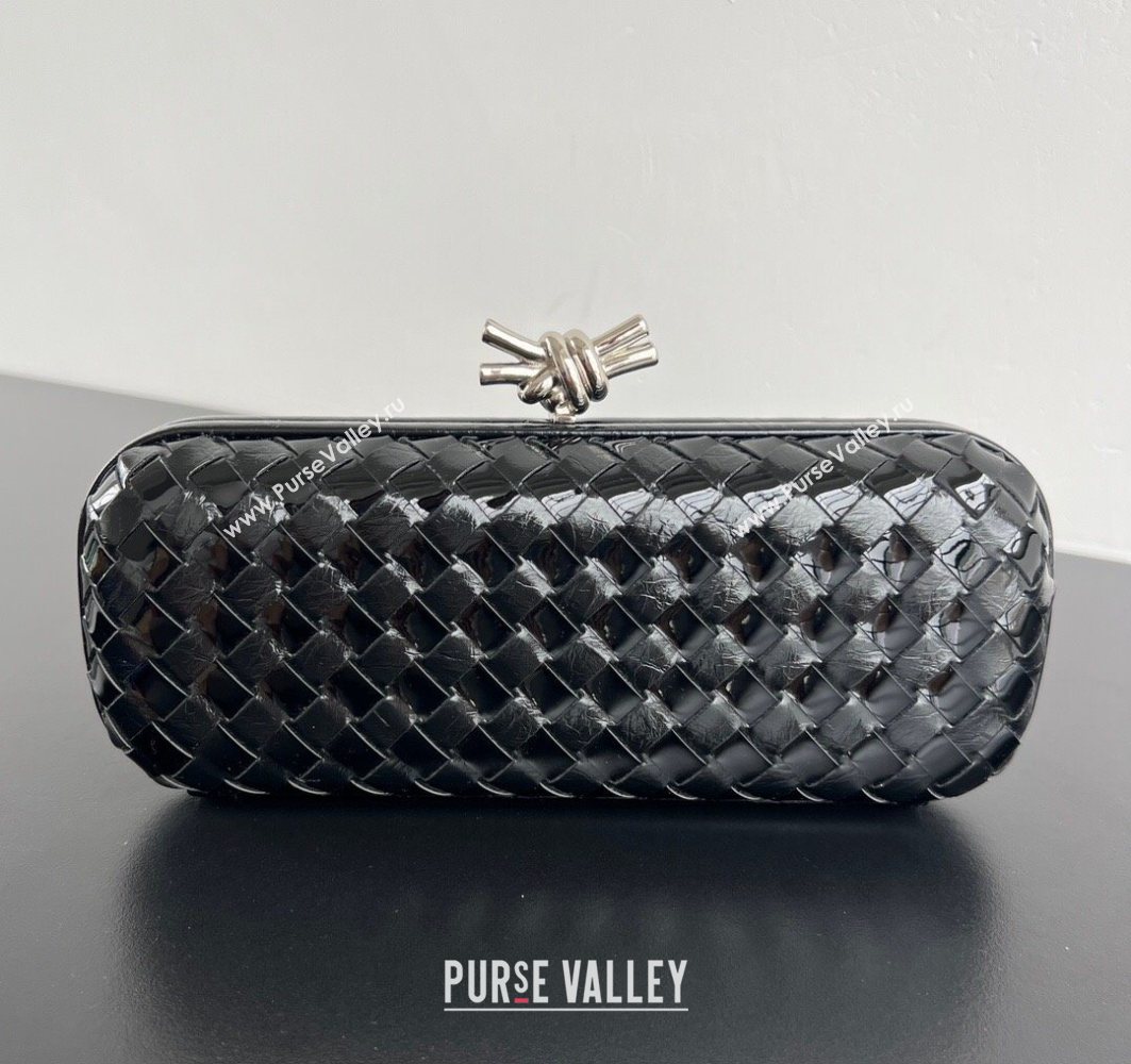 Bottega Veneta Knot Long Clutch in Intreccio Leather Black 2025 0801 (WT-250801028)