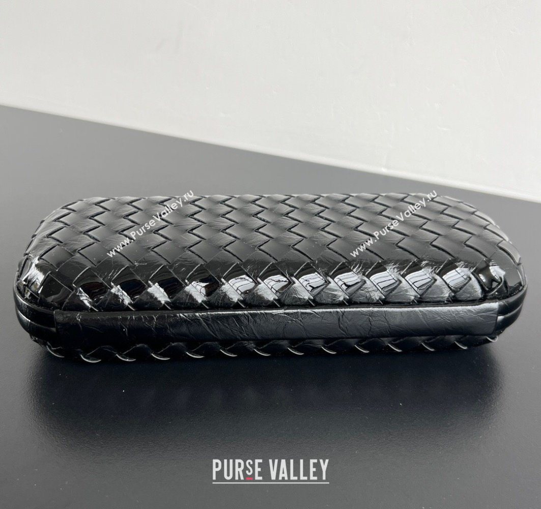 Bottega Veneta Knot Long Clutch in Intreccio Leather Black 2025 0801 (WT-250801028)