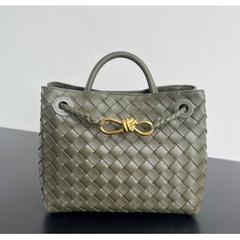 Bottega Veneta Small Andiamo Top Handle Bag in Intrecciato Leather Cypress Green 2025 743568 (WT-250731002)