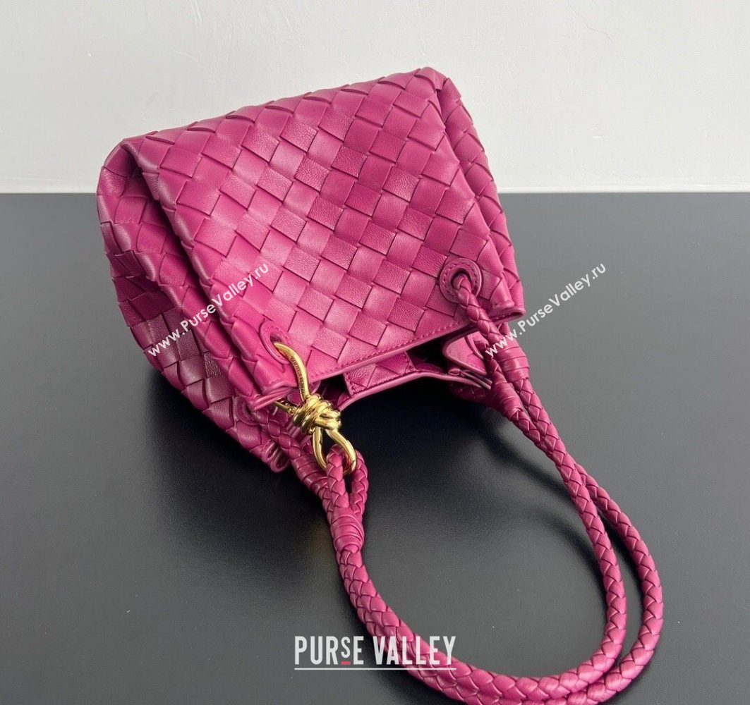Bottega Veneta Small Parachute Shoulder Bag in Intrecciato Leather 796569 Cinnabar Purple 2025 (WT-250801001)