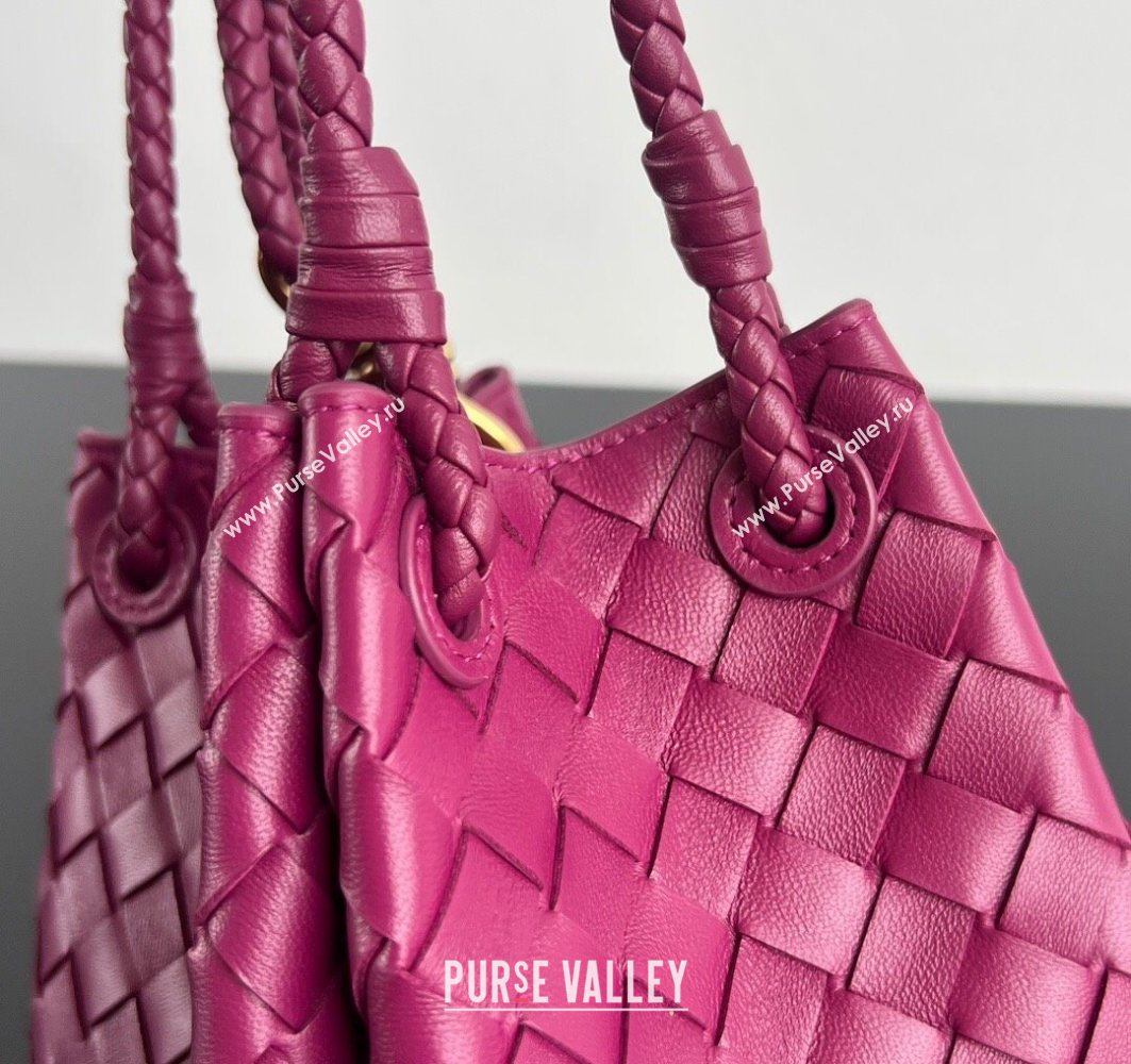 Bottega Veneta Small Parachute Shoulder Bag in Intrecciato Leather 796569 Cinnabar Purple 2025 (WT-250801001)