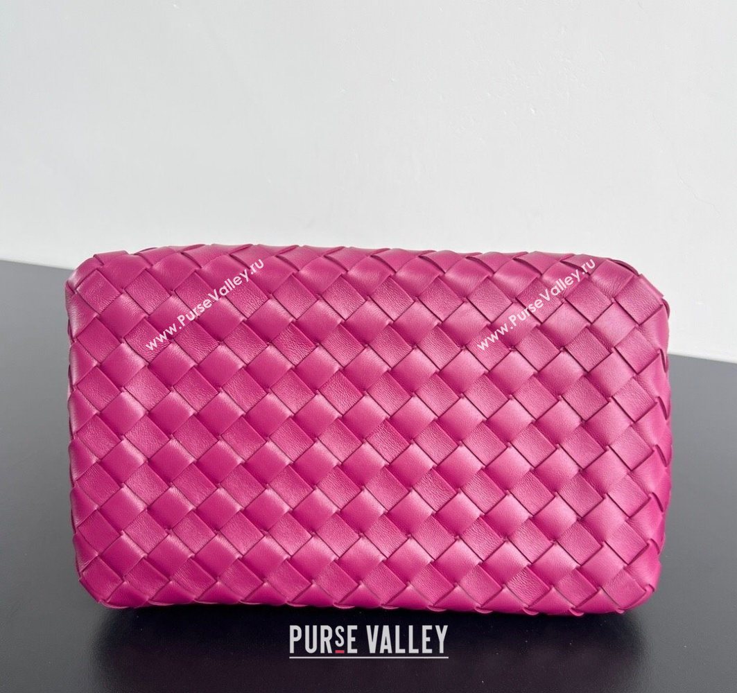 Bottega Veneta Parachute Medium Shoulder Bag in Intrecciato Leather Cinnabar Purple 2025 835921 (WT-250801003)