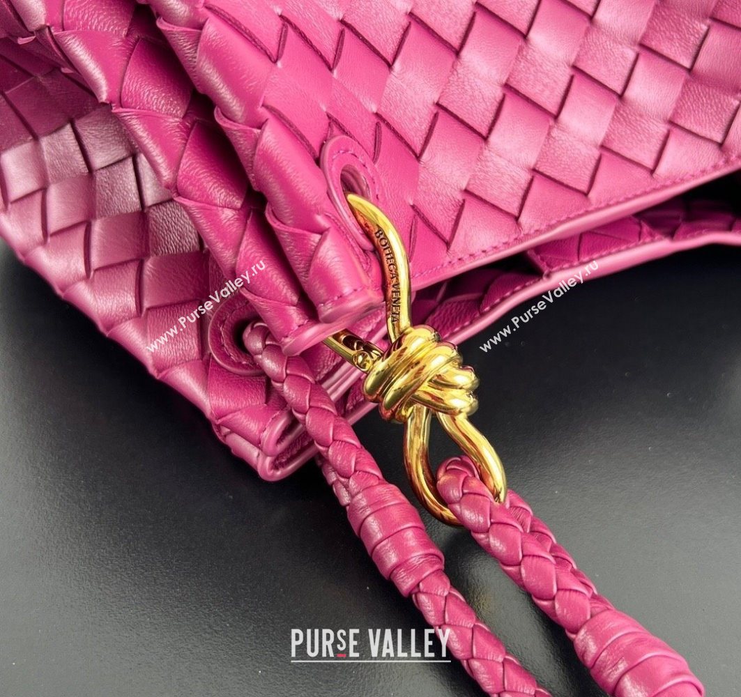 Bottega Veneta Parachute Medium Shoulder Bag in Intrecciato Leather Cinnabar Purple 2025 835921 (WT-250801003)