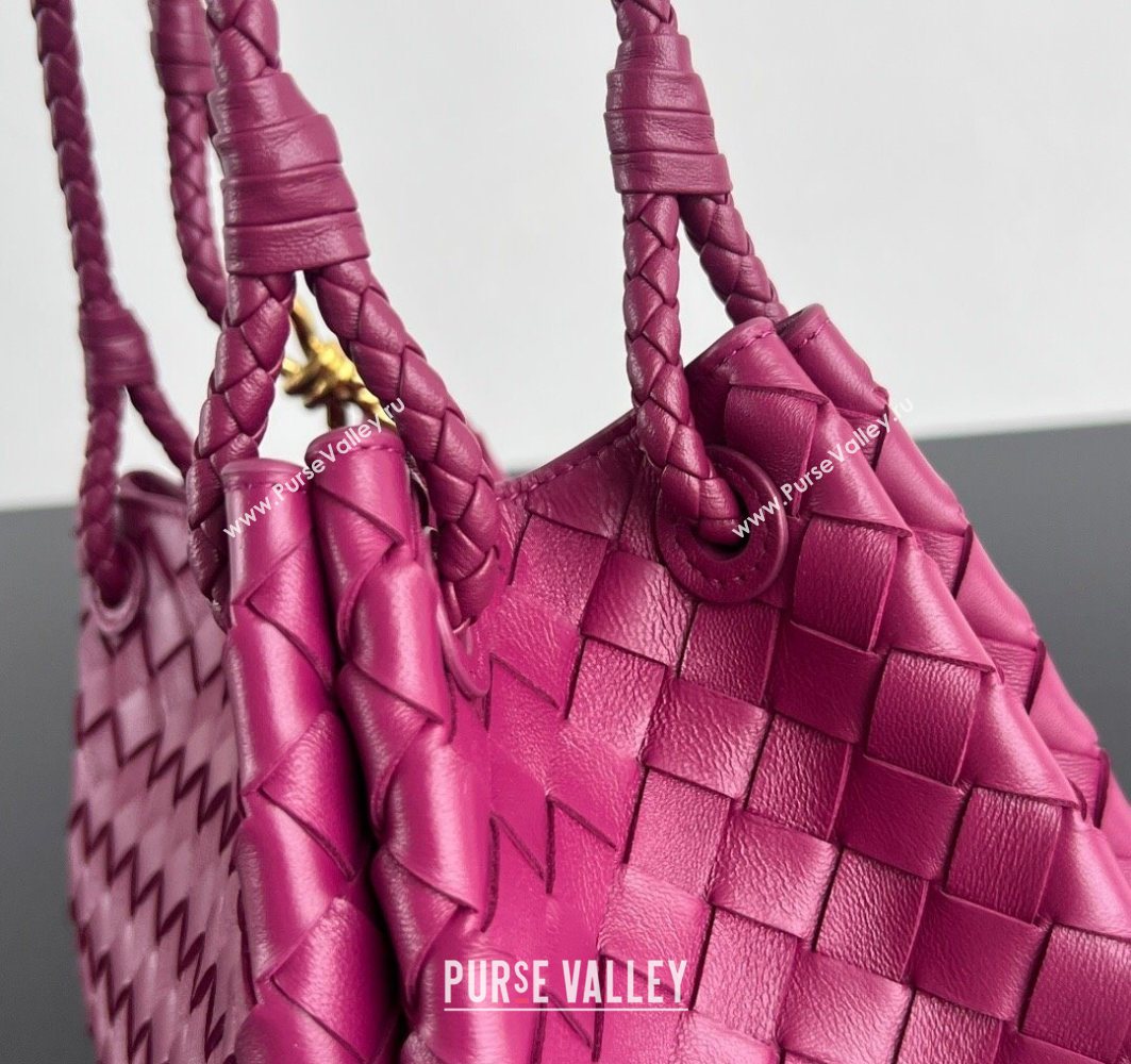 Bottega Veneta Parachute Medium Shoulder Bag in Intrecciato Leather Cinnabar Purple 2025 835921 (WT-250801003)