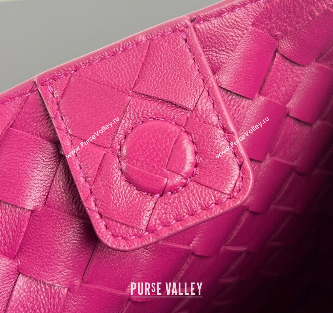 Bottega Veneta Parachute Medium Shoulder Bag in Intrecciato Leather Cinnabar Purple 2025 835921 (WT-250801003)