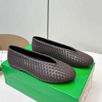 Bottega Veneta Rosa Ballerinas Flat in Mini Intrecciato Leather Fondant Brown 2025 (MD-250823008)