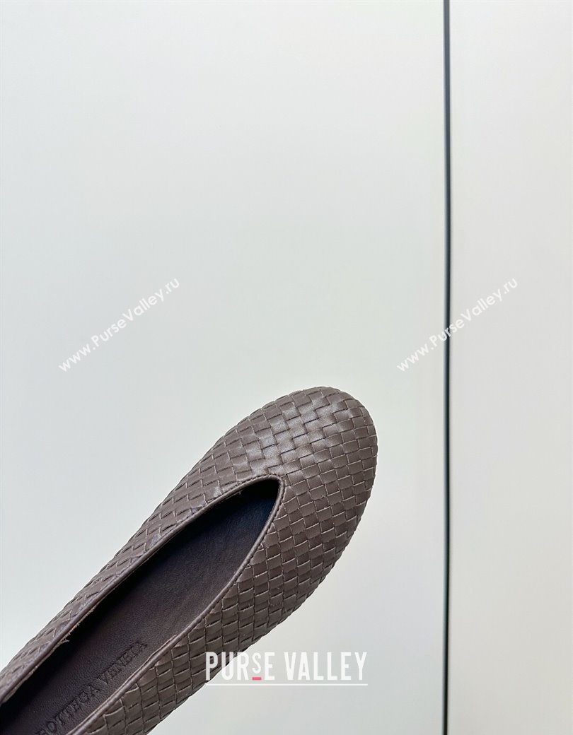 Bottega Veneta Rosa Ballerinas Flat in Mini Intrecciato Leather Fondant Brown 2025 (MD-250823008)
