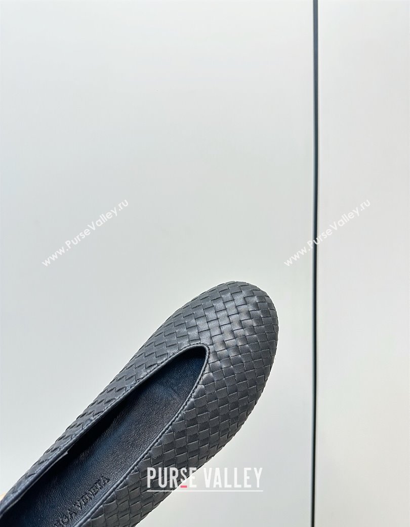 Bottega Veneta Rosa Ballerinas Flat in Mini Intrecciato Leather Black 2025 (MD-250823010)