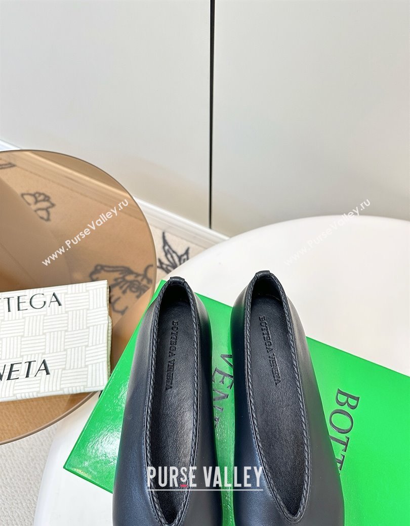 Bottega Veneta Rosa Ballerinas Flat in Calfskin Leather Black 2025 (MD-250823012)