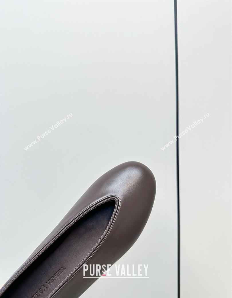 Bottega Veneta Rosa Ballerinas Flat in Calfskin Leather Fondant Brown 2025 (MD-250823014)