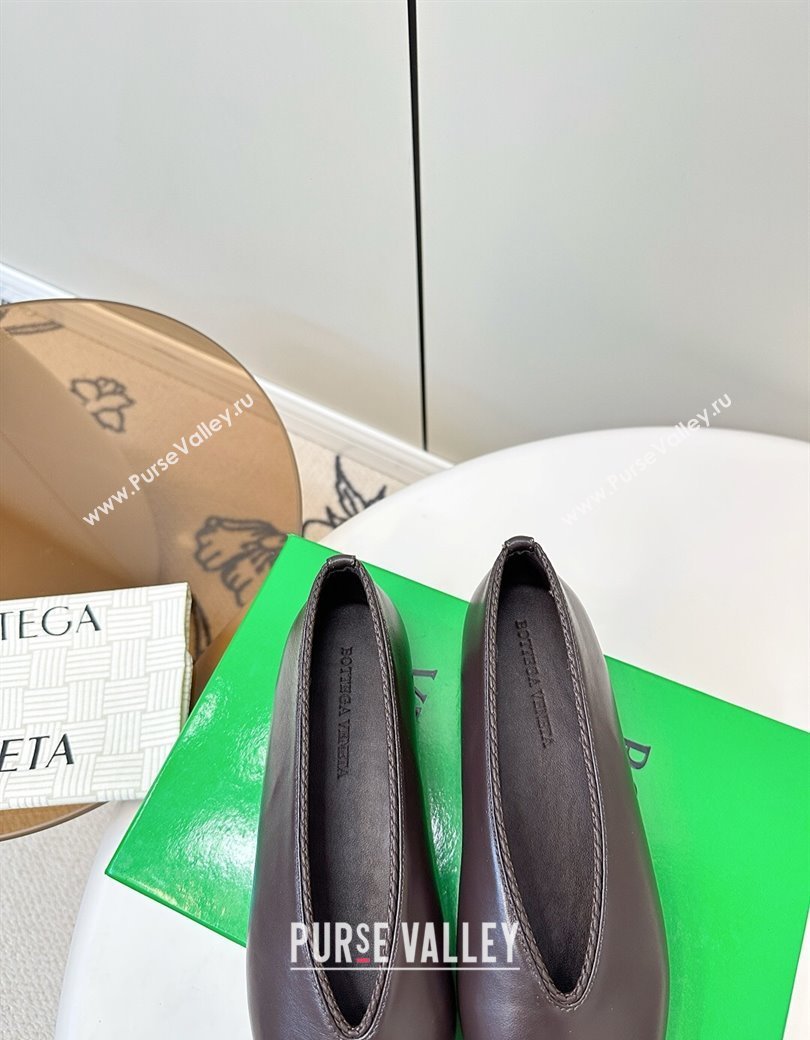 Bottega Veneta Rosa Ballerinas Flat in Calfskin Leather Fondant Brown 2025 (MD-250823014)
